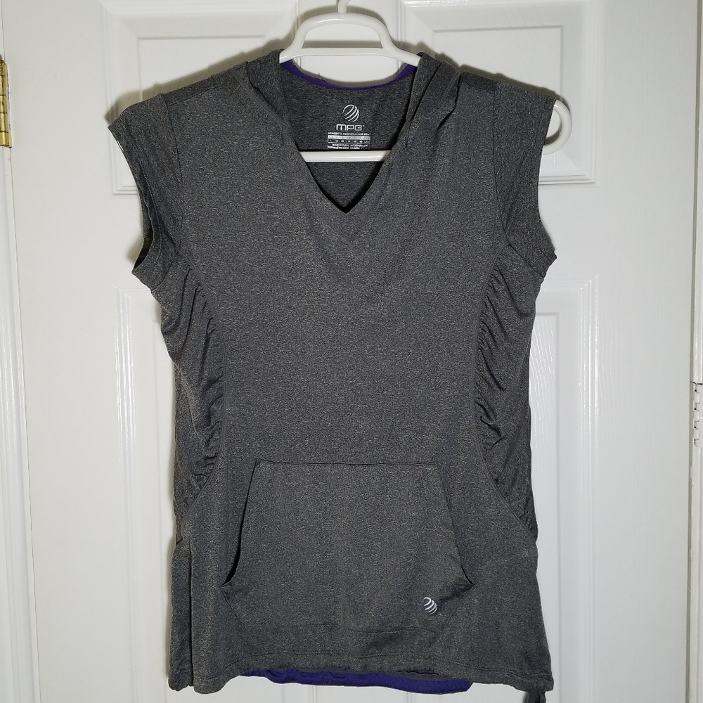 MPG SPORT GRAY HOODED PULLOVER
